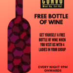 free bottle of wine for every 4 ladies